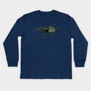 Hercules Beetle Vintage Illustration Kids Long Sleeve T-Shirt